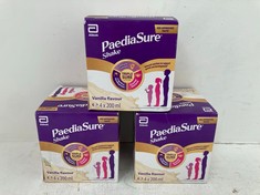 QTY OF PAEDIASURE SHAKE VANILLA FLAVOUR BBE 10/24 ( COLLECTION ONLY )