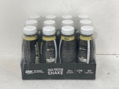 6 X 12 OPTIMUM NUTRITION VANILLA BBE 28/12/24 (COLLECTION ONLY )