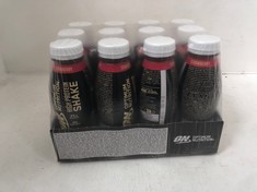 6 X ON OPTIMUM NUTRITION HIGH PROTEIN SHAKE STRAWBERRY 12 X 330ML - BBE 24/12/24 (COLLECTION ONLY)