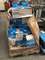 PALLET OF ASSORTED ITEMS TO INCLUDE TOPTECH SPEED WHEEL COVERS SILVER 4 PACK (KERBSIDE PALLET DELIVERY)