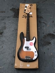 FENDER SQUIER PRECISION BASS GUITAR IN COLOUR WHITE & SUNBURST - RRP £110