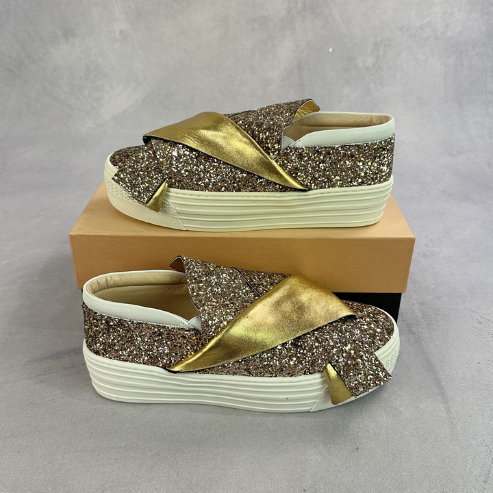 N°21 Girls Shoes- Glitter Slip On Shoes - Size 38