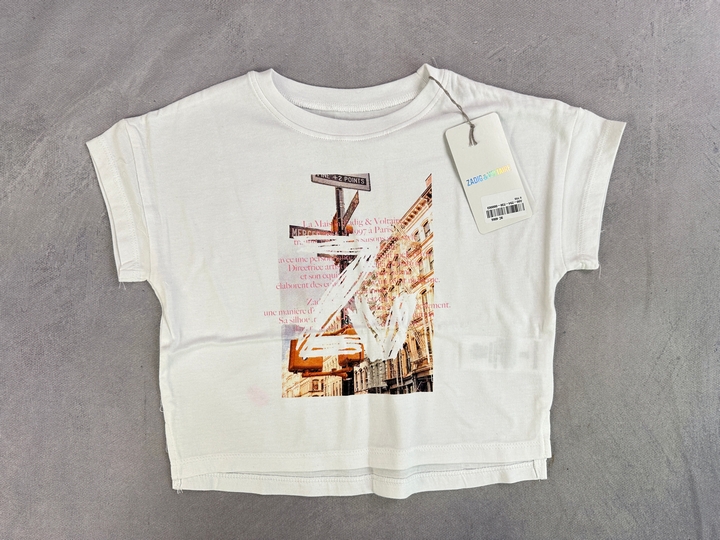 Zadig & Voltaire Girls Cotton Photo Print T-Shirt - Size 6 Years