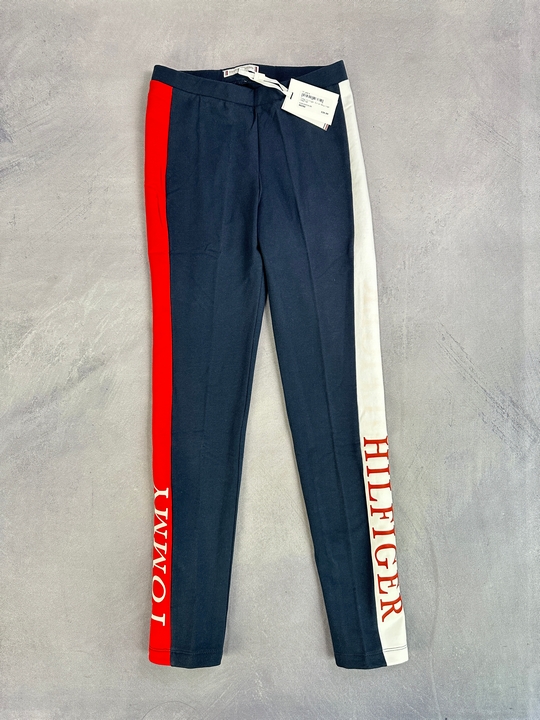 Tommy Hilfiger Girls Navy Logo Leggings - Size 14 Years