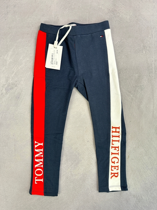 Tommy Hilfiger Girls Navy Logo Leggings - Size 4 Years