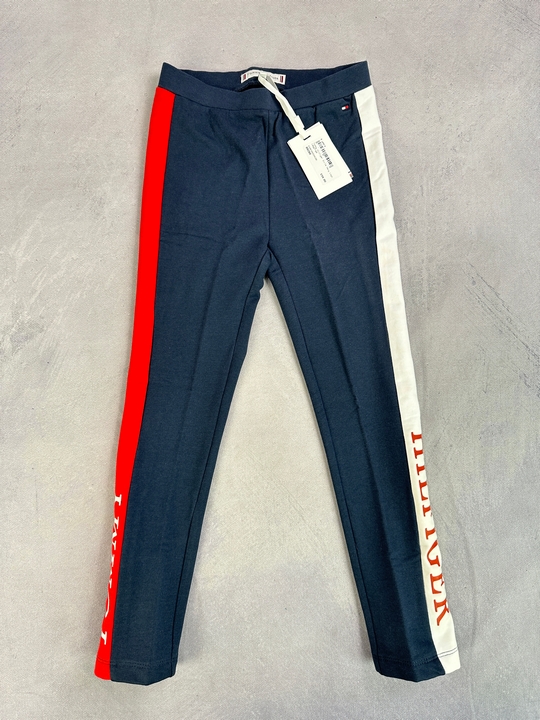 Tommy Hilfiger Girls Navy Logo Leggings - Size 8 Years