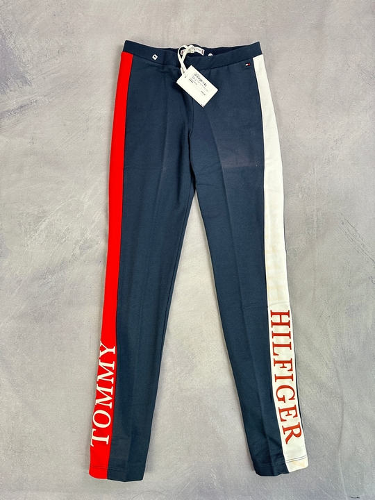 Tommy Hilfiger Girls Navy Logo Leggings - Size 14 Years