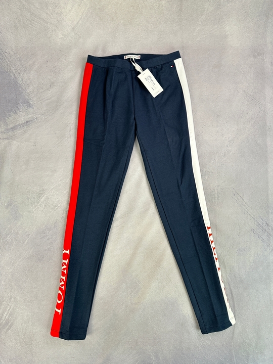 Tommy Hilfiger Girls Navy Logo Leggings - Size 16 Years