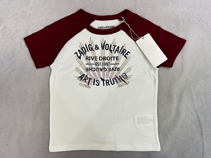 Zadig & Voltaire Girls T-Shirt - Size 6 Years