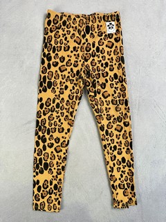 Mini Rodini Girls Basic Leopard Leggings In Beige - Size 104-110