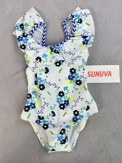 Sunuva Girls Swimsuit - Mexicana Off Shoulder Swimsuit - Size 1-2 Years