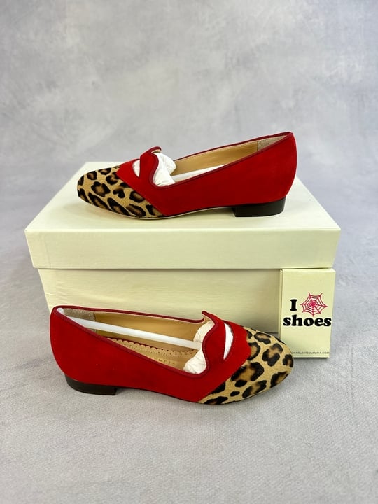 Charlotte Olympia Incy Bisoux Suede Shoes - Size 29