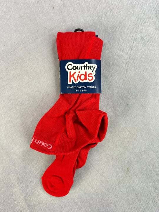 Country Kids Tights Girls Finest Cotton Tights - Size 6 months