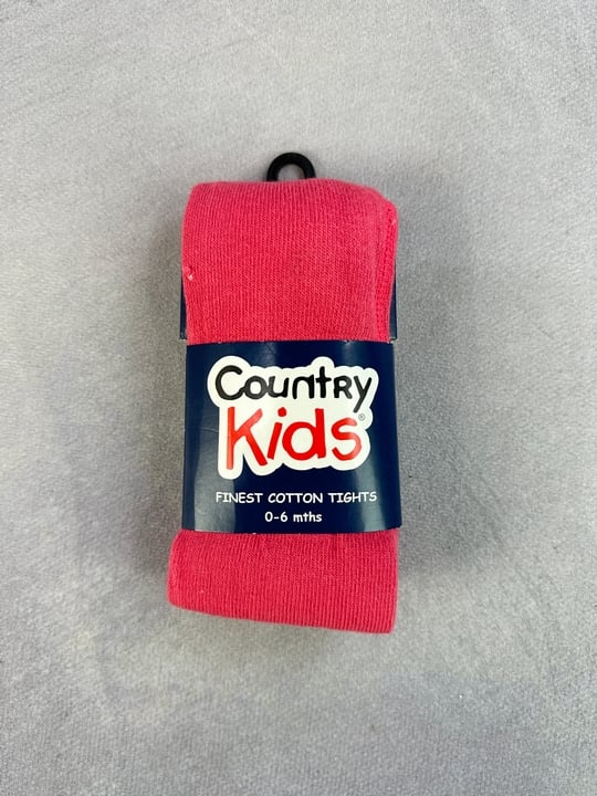 Country Kids Tights Girls Finest Cotton Tights - Size 6 Months