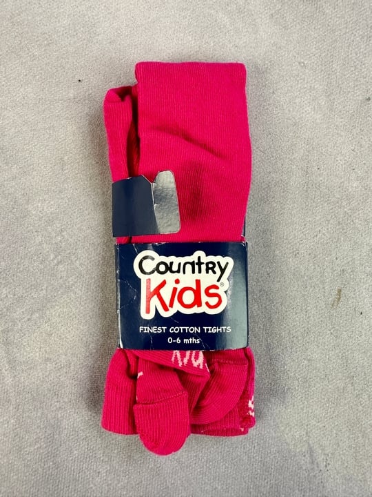 Country Kids Tights Girls Hot Finest Cotton Tights - Size 6 Months