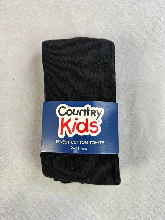 Country Kids Tights Girls Finest Cotton Tights - Size 9-11 Years