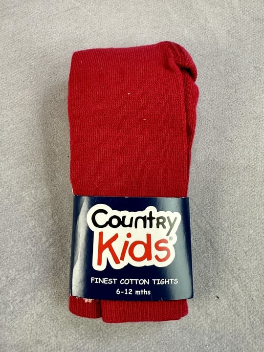 Country Kids Tights Girls Finest Cotton Tights - Size 12 Months