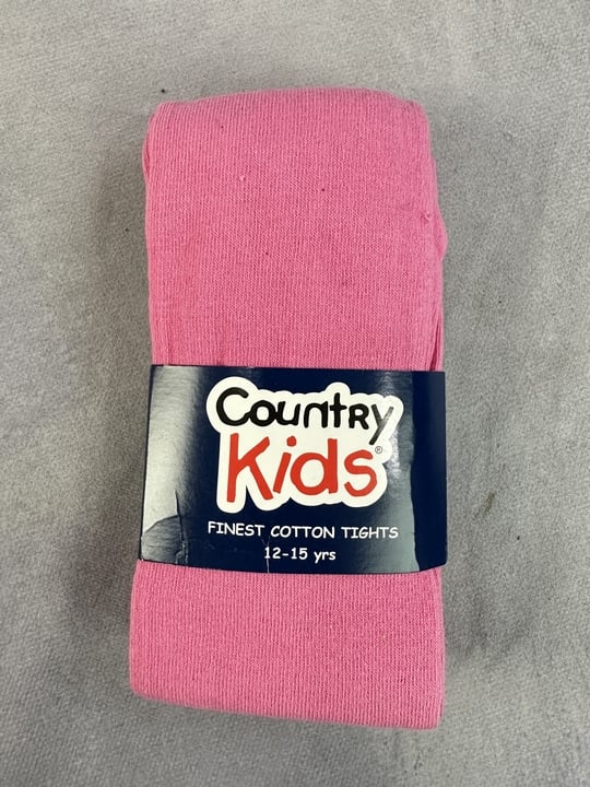 Country Kids Tights Girls Sugar Finest Cotton Tights - Size 15 Years