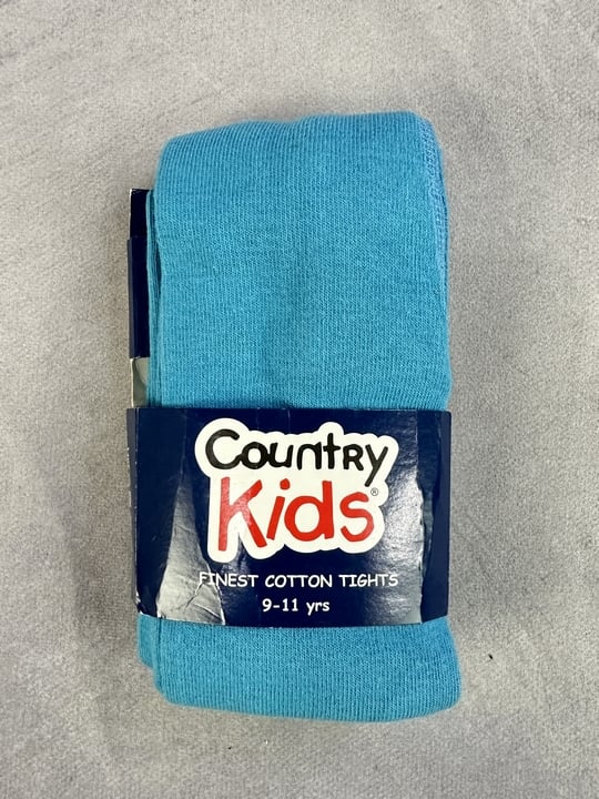 Country Kids Tights Girls Finest Cotton Tights - Size 9-11 Years