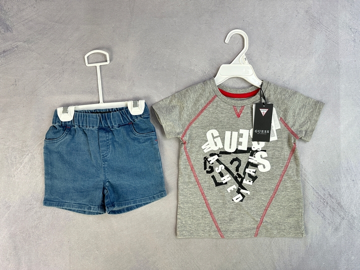 Guess Baby Boys Top & Shorts Set (2 Piece) - Size 18 Months