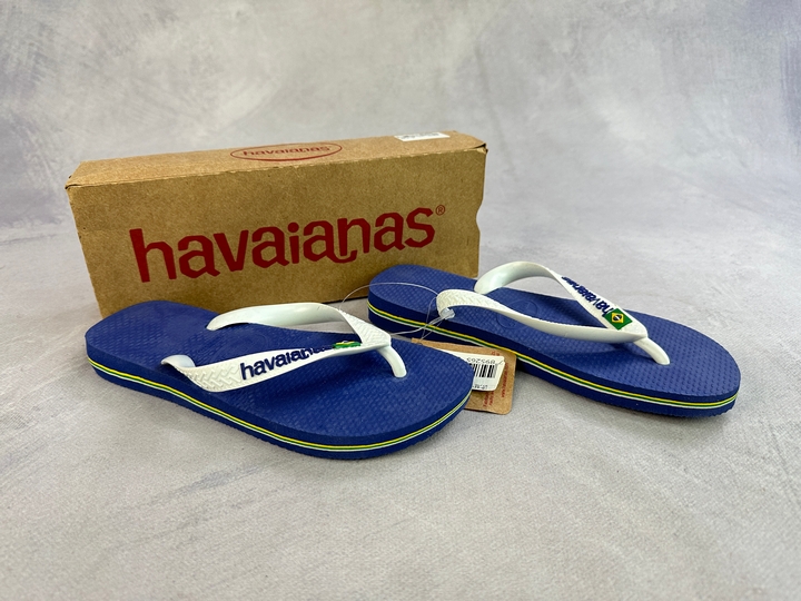 Havaianas Boys Brazil Logo Flip Flops - Size 4