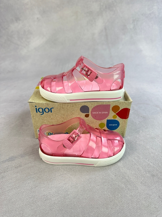 Igor Girls Pink Jelly Sandals - Size 5(22)