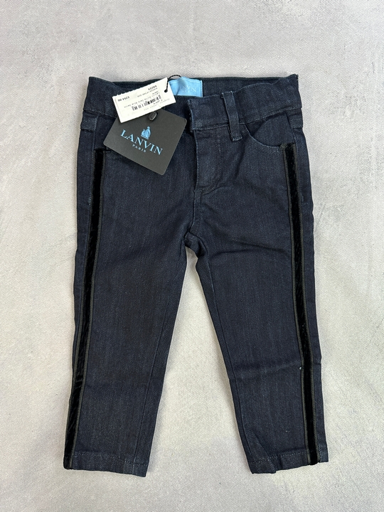 Lanvin Girls Dark Blue Denim Jeans - Size 2 Years