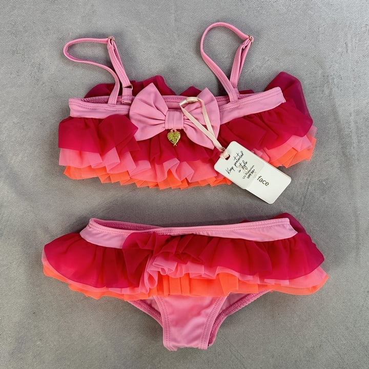 Angels Face Girls Lina Tutu Bikini In Pink - Size  6 Y