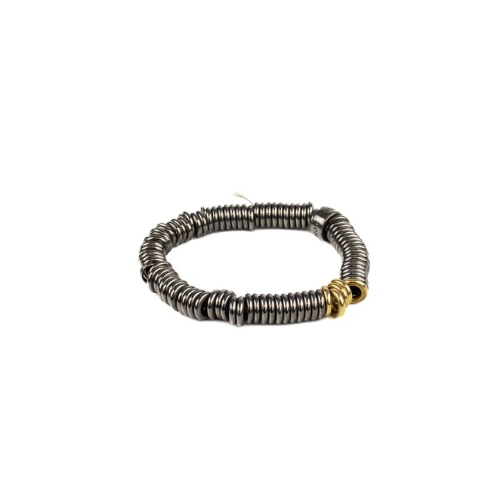 Links of London Silver and 14K Elasticated Sweetie Bracelet, 53.9g (VAT Only Payable on Buyers Premium)