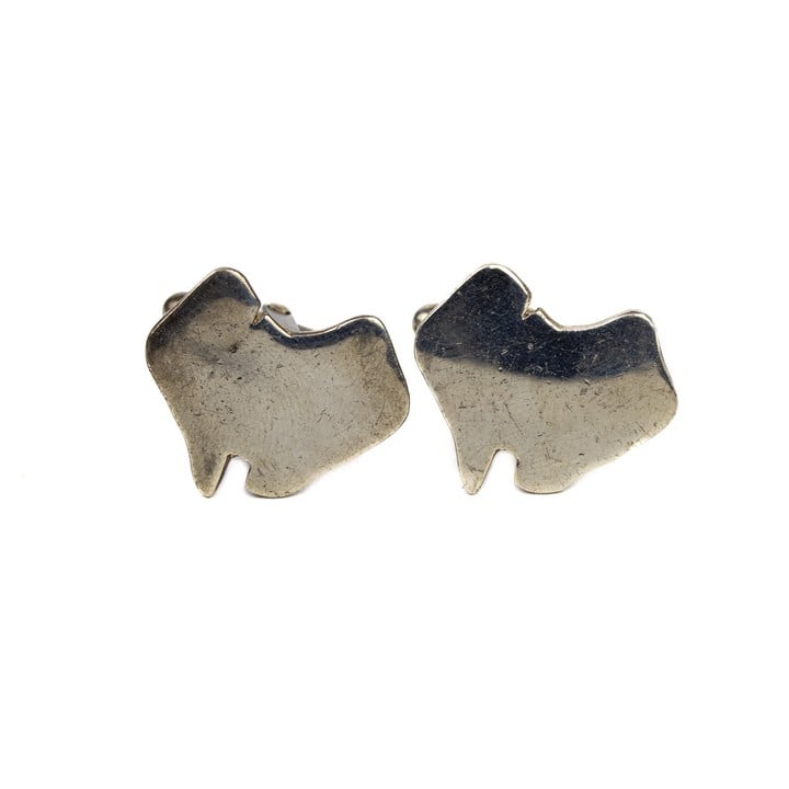 Silver Map of Australia Pair of Cufflinks, 2x1.7cm, 9.8g (VAT Only Payable on Buyers Premium)