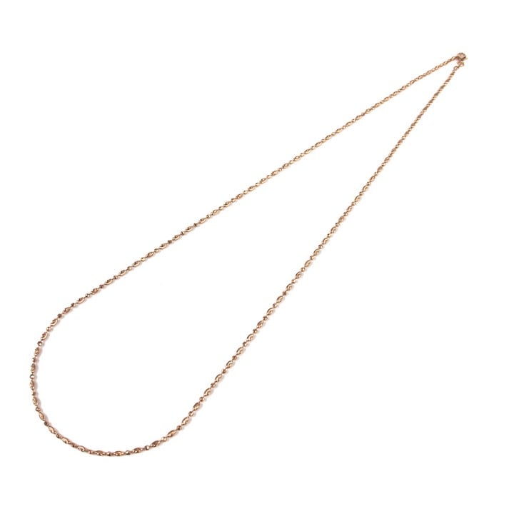 Silver Rose Gold Plated Fancy Link Chain, 61cm, 6g