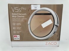 ZACO ROBOT HOOVER AND FLOOR CLEANER V5SPRO WITH REMOTE CONTROL, 2IN1 INTELLIGENT HOOVER AND SCRUBBER FOR HARD FLOORS, WOOD, PARQUET AND CARPETS, HOOVER FOR DOGS AND PET HAIR - LOCATION 18A.