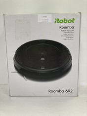 IROBOT ROOMBA 692 ROBOT HOOVER WITH WI-FI CONNECTION, THREE-STAGE CLEANING SYSTEM, PERSONALISED SUGGESTIONS, COMPATIBLE WITH YOUR VOICE ASSISTANT, BLACK - LOCATION 6A.