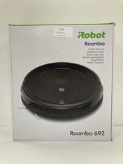 IROBOT ROOMBA 692 ROBOT HOOVER WITH WI-FI CONNECTION, THREE-STAGE CLEANING SYSTEM, PERSONALISED SUGGESTIONS, COMPATIBLE WITH YOUR VOICE ASSISTANT, BLACK - LOCATION 6A.