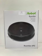 IROBOT ROOMBA 692 ROBOT HOOVER WITH WI-FI CONNECTION, THREE-STAGE CLEANING SYSTEM, PERSONALISED SUGGESTIONS, COMPATIBLE WITH YOUR VOICE ASSISTANT, BLACK - LOCATION 2A.