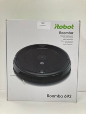 IROBOT ROOMBA 692 ROBOT HOOVER WITH WI-FI CONNECTION, THREE-STAGE CLEANING SYSTEM, PERSONALISED SUGGESTIONS, COMPATIBLE WITH YOUR VOICE ASSISTANT, BLACK - LOCATION 2A.