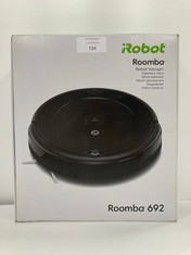 IROBOT ROOMBA 692 ROBOT HOOVER WITH WI-FI CONNECTION, THREE-STAGE CLEANING SYSTEM, PERSONALISED SUGGESTIONS, COMPATIBLE WITH YOUR VOICE ASSISTANT, BLACK - LOCATION 3A.