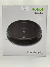 IROBOT ROOMBA 692 ROBOT HOOVER WITH WI-FI CONNECTION, THREE-STAGE CLEANING SYSTEM, PERSONALISED SUGGESTIONS, COMPATIBLE WITH YOUR VOICE ASSISTANT, BLACK - LOCATION 3A.