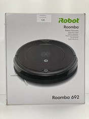 IROBOT ROOMBA 692 ROBOT HOOVER WITH WI-FI CONNECTION, THREE-STAGE CLEANING SYSTEM, PERSONALISED SUGGESTIONS, COMPATIBLE WITH YOUR VOICE ASSISTANT, BLACK - LOCATION 3A.