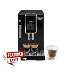 FULLY AUTOMATIC DELONGHI DINAMICA ECAM COFFEE MACHINE, WITH MILK FROTHER, 2-CUP FUNCTION, BLACK ( 420€ RRP) - LOCATION 1A.