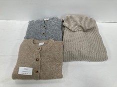 3 X PREMIUM DESIGN JUMPERS VARIOUS SIZES (TOTAL  RRP. 138€) - LOCATION 38B.