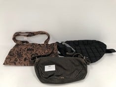 3 X DESIGNER BAGS VARIOUS BRANDS INCLUDING BDG (TOTAL  RRP 140€) - LOCATION 2B.