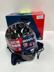 SHARK PINLOCK70 SKWAL I3 LINK HE0822EKARXS HELMET BLACK, GREY AND RED SIZE XS.