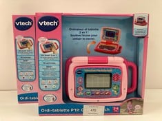 2 X VTECH - TABLET ORDI-P'TIT GENIUS TOUCH PINK - CHILDREN'S COMPUTER, EDUCATIONAL TABLET - 2/6 YEARS - CONTENT IN FRENCH, PURPLE - LOCATION 47B.