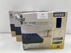 3 X MATTRESSES INTEX DURA-BEAM STANDARD NAVY BLUE - LOCATION 51B.