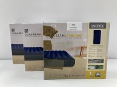 3 X MATTRESSES INTEX DURA-BEAM STANDARD NAVY BLUE - LOCATION 51B.