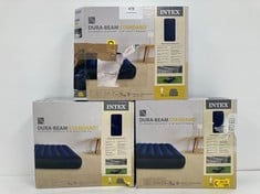 3 X INTEX CLASSIC DOWNY DURA INFLATABLE MATTRESS - BEAM 99X191X25CM - LOCATION 52B.