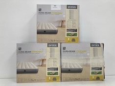 3 X INTEX SINGLE-HIGH DURA- BEAM INFLATABLE MATTRESS 99X191X25CM - LOCATION 52B.