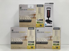 3 X INTEX SINGLE-HIGH DURA- BEAM INFLATABLE MATTRESS 99X191X25CM (INCLUDING INTEX AIR PUMP) - LOCATION 52B.