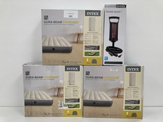 3 X INTEX SINGLE-HIGH DURA- BEAM INFLATABLE MATTRESS 99X191X25CM (INCLUDING INTEX AIR PUMP) - LOCATION 52B.